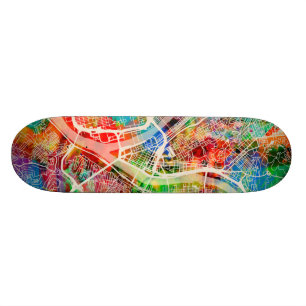Pittsburgh Pennsylvania Street Map Skateboard