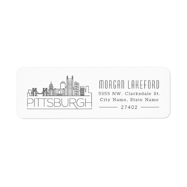 Pittsburgh, Pennsylvania Stylised Skyline | (Front)