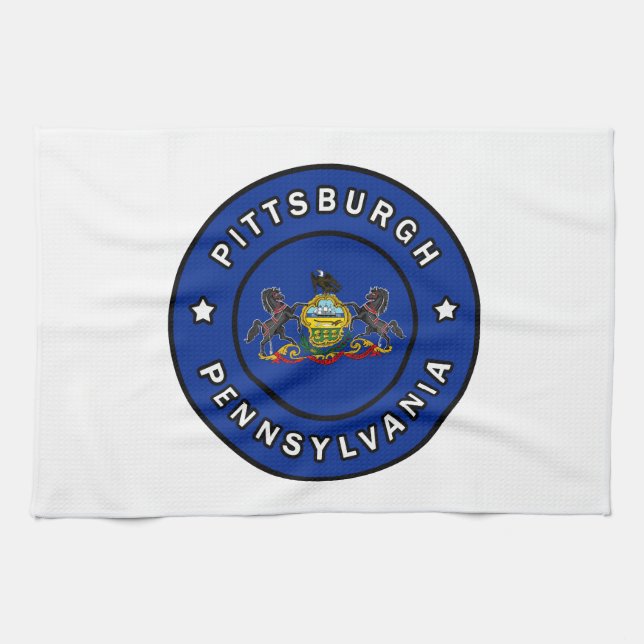 Pittsburgh Pennsylvania Tea Towel (Horizontal)
