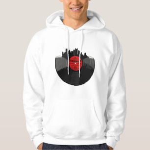 Pittsburgh Pennsylvania Vinyl Record Skyline Hoodie