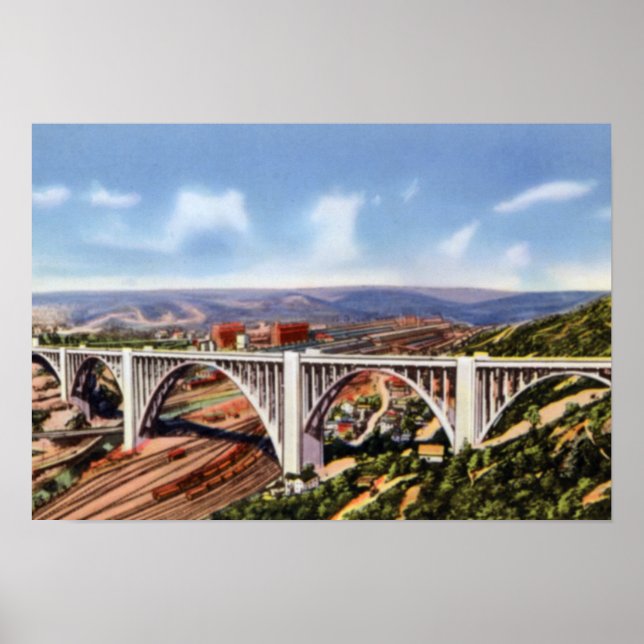 Pittsburgh Pennsylvania Westinghouse Bridge Poster (Front)