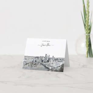 Pittsburgh Personalised Note Card