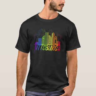 Pittsburgh Pride Skyline  Pride Parade Pittsburgh T-Shirt