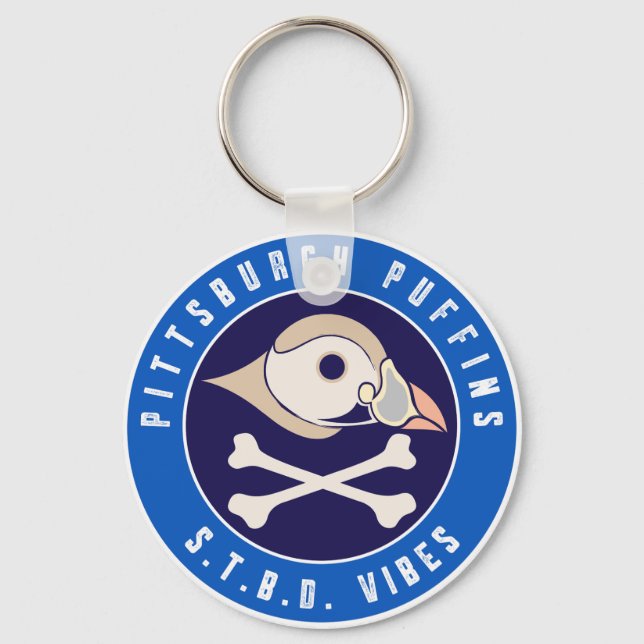 Pittsburgh Puffins S.T.B.D. Vibes Key Ring (Front)