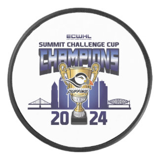 Pittsburgh Puffins Summit Challenge Cup Champions Hockey Puck