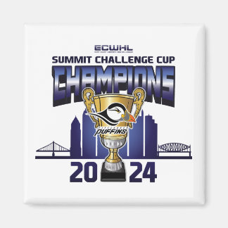Pittsburgh Puffins Summit Challenge Cup Champions Magnet