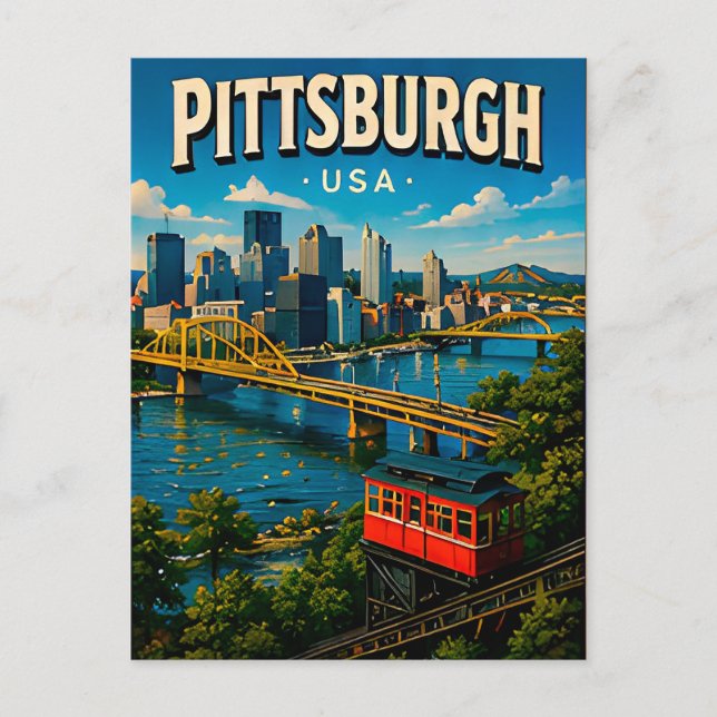 Pittsburgh Roberto Clemente Bridge Keepsake Postcard (Front)