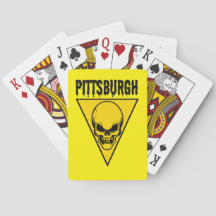 Pittsburgh Skull Playing Cards Yellow