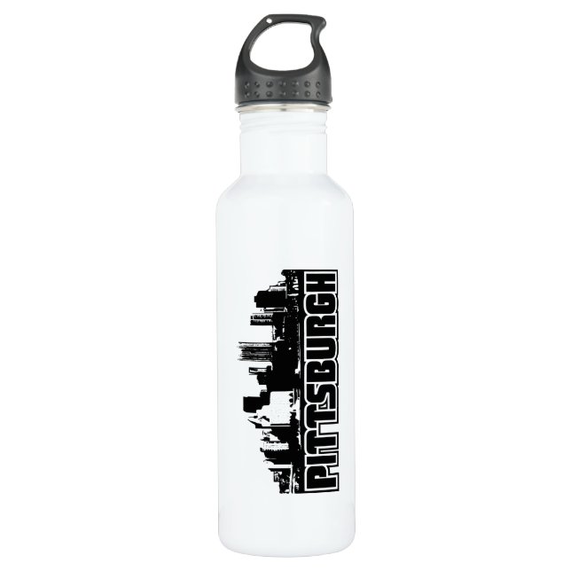 Pittsburgh Skyline 710 Ml Water Bottle (Front)