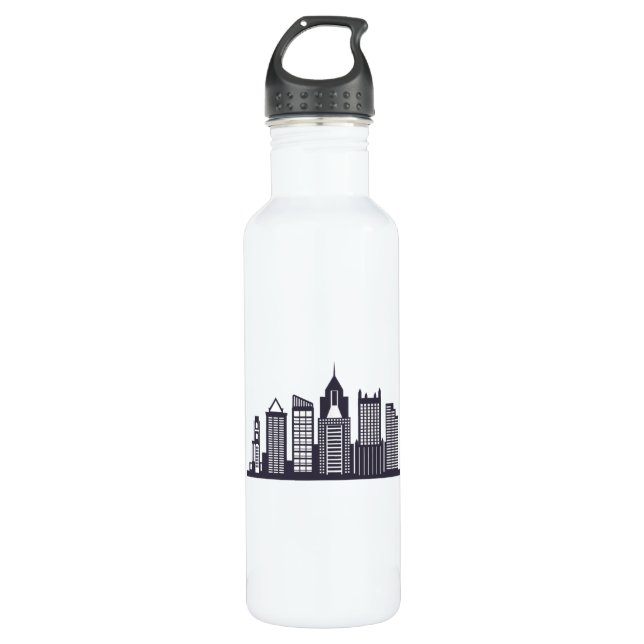 Pittsburgh Skyline 710 Ml Water Bottle (Front)