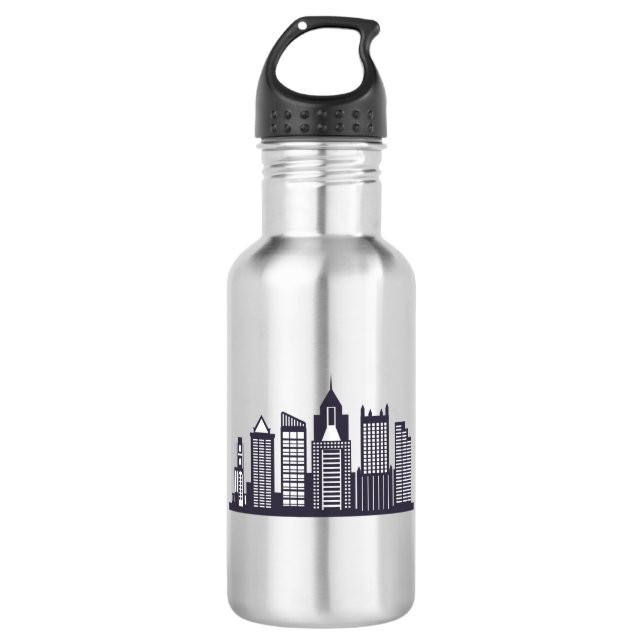 Pittsburgh Skyline 710 Ml Water Bottle (Front)