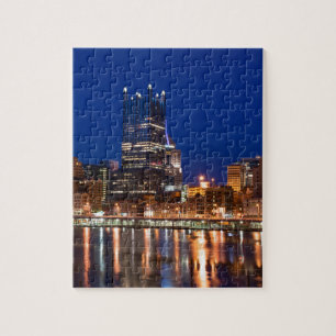 Pittsburgh Skyline at Night Jigsaw Puzzle