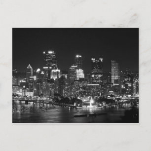 Pittsburgh Skyline at Night Postcard