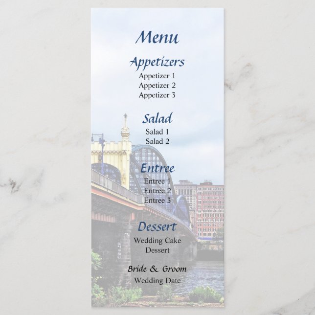 Pittsburgh Skyline By Smithfield St Bride Menu (Front)