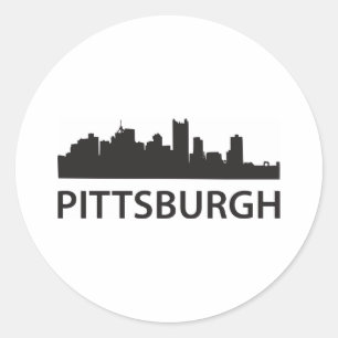 Pittsburgh Skyline Classic Round Sticker