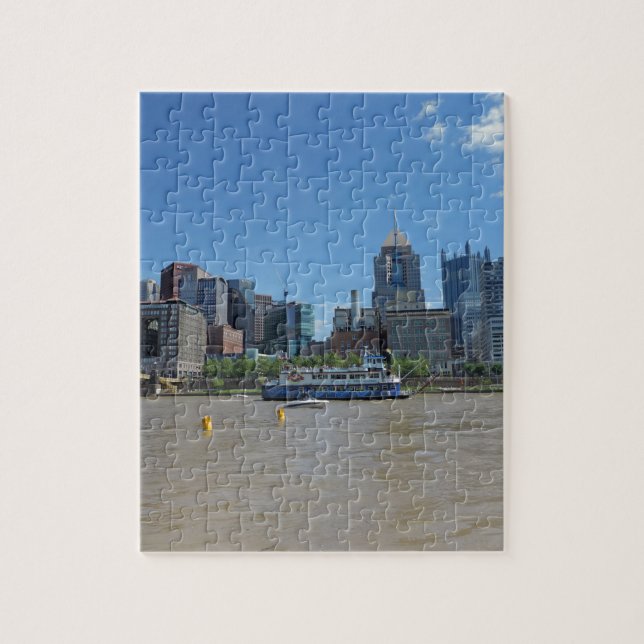 Pittsburgh skyline from PNC Park Jigsaw Puzzle (Vertical)