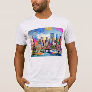 Pittsburgh Skyline Graffiti Art  T-Shirt
