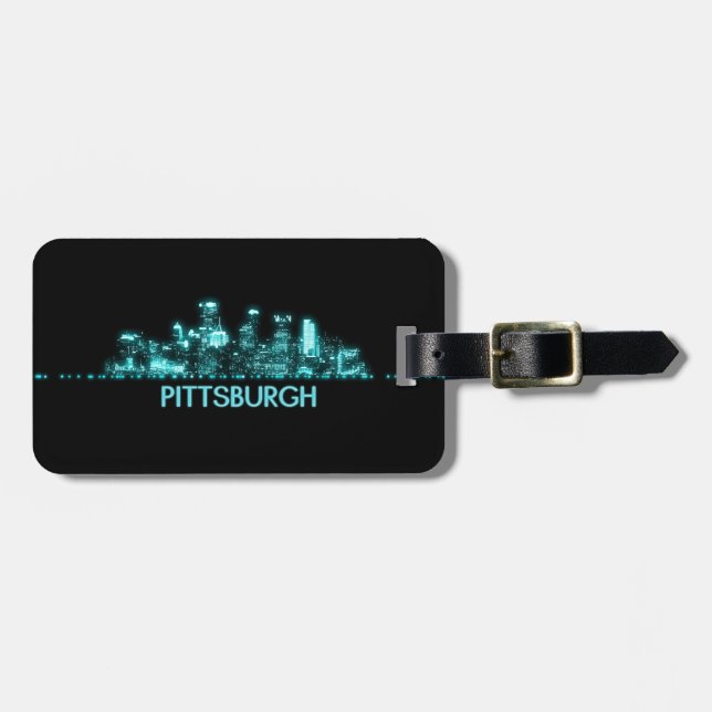Pittsburgh Skyline Luggage Tag (Front Horizontal)