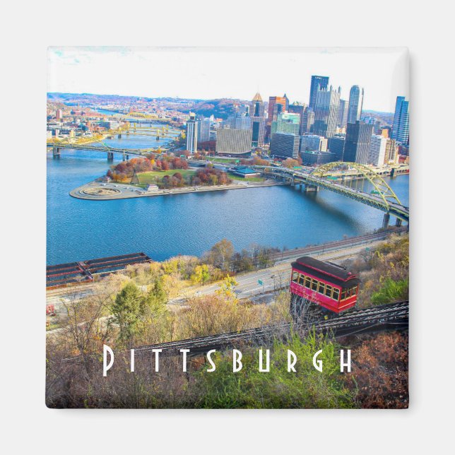 Pittsburgh Skyline Magnet (Front)