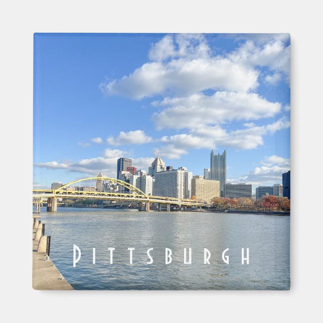 Pittsburgh Skyline Magnet (Front)