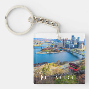 Pittsburgh Skyline Magnet Key Ring