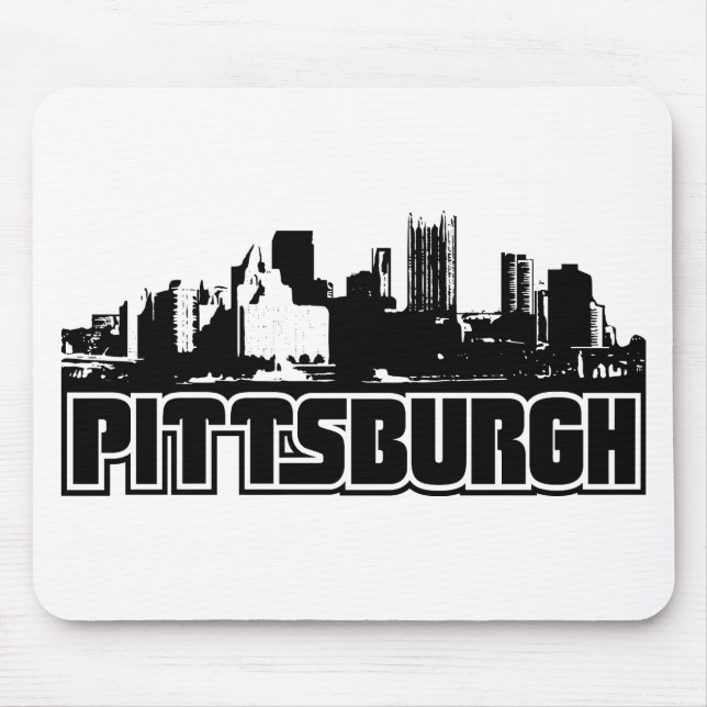Pittsburgh Skyline Mouse Mat (Front)
