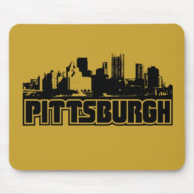 Pittsburgh Skyline Mouse Mat (Front)