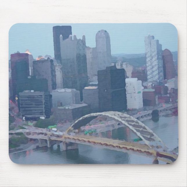 Pittsburgh Skyline Mouse Mat (Front)