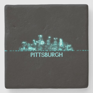 Pittsburgh Skyline Stone Coaster