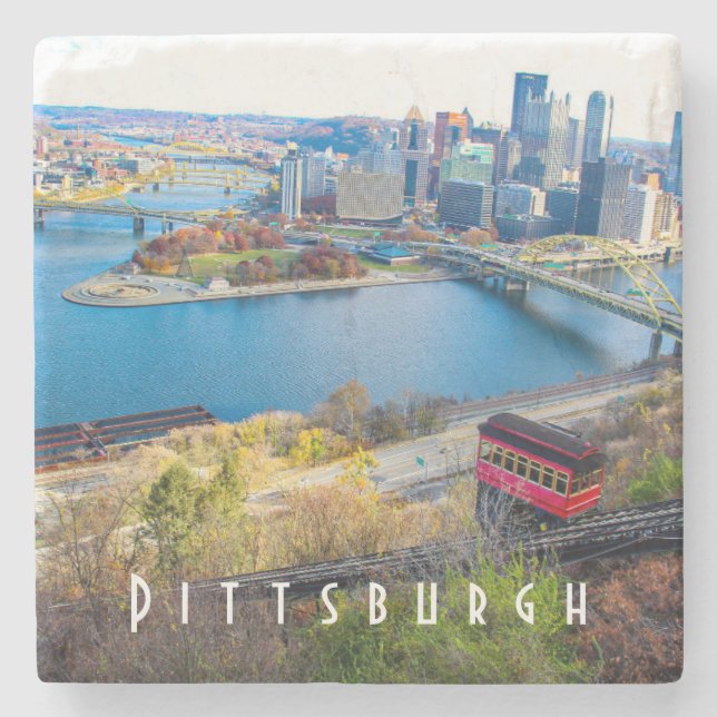 Pittsburgh Skyline  Stone Coaster (Front)