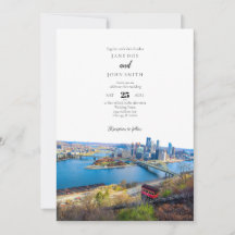 Pittsburgh Skyline Wedding Invitation
