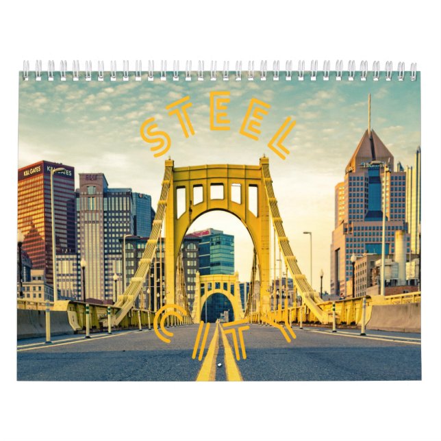 Pittsburgh Steel City Skyline 412 Pennsylvania Can Calendar (Cover)