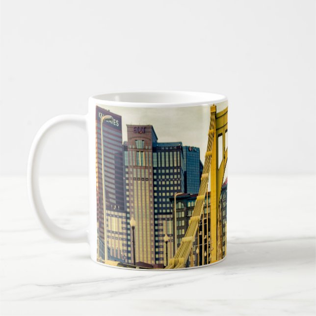 Pittsburgh Steel City Skyline 412 Pennsylvania Can Coffee Mug (Left)