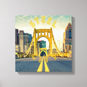 Pittsburgh Steel City Skyline 412 Pennsylvania Canvas Print