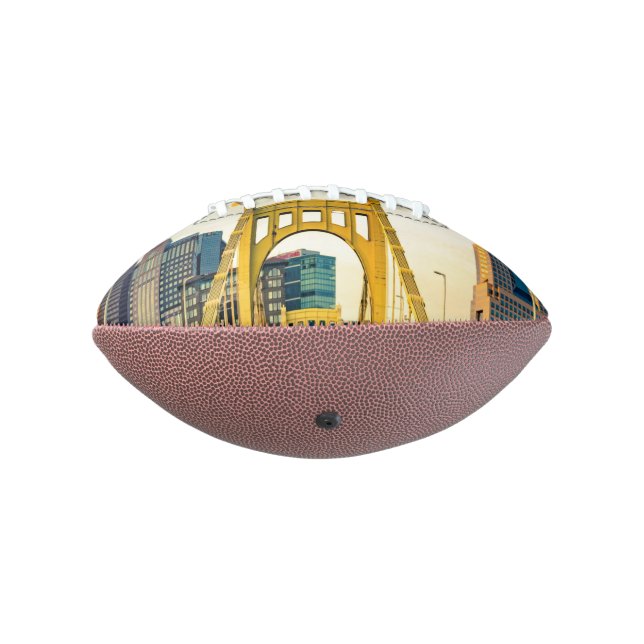 Pittsburgh Steel City Skyline Bridge Pennsylvania  American Football (Rotated 270)