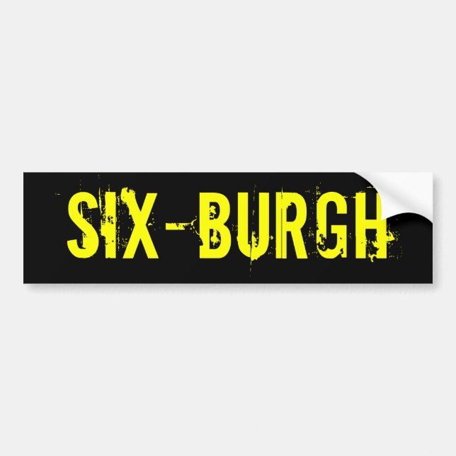 Pittsburgh Steelers SixBurgh Bumper Sticker (Front)