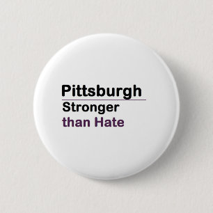 Pittsburgh Stronger than Hate 6 Cm Round Badge