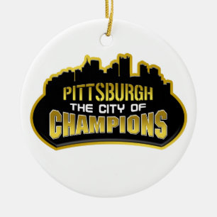 Pittsburgh The City Of Champions Ceramic Tree Decoration