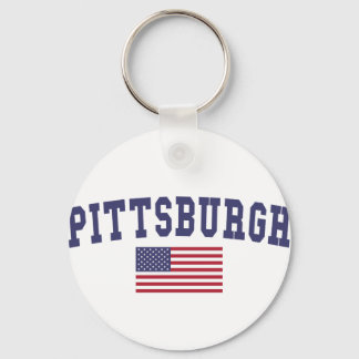 Pittsburgh US Flag Key Ring