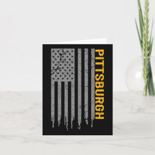 Pittsburgh Usa Flag Patriotic American From Pittsb Card