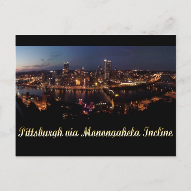 Pittsburgh via Monongahela Incline Postcard (Front)
