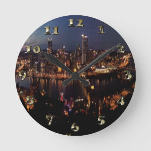 Pittsburgh via Monongahela Incline Round Clock