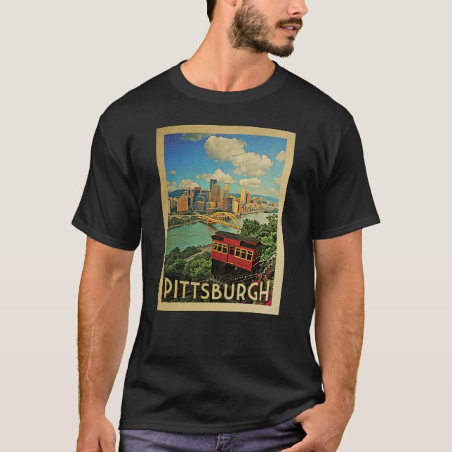 Pittsburgh Vintage Travel T-shirt (Front)