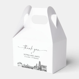 Pittsburgh Wedding Personalised Favour Box