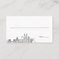 Pittsburgh Wedding | Place Cards Front and Back