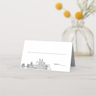 Pittsburgh Wedding Place Table Name Cards