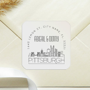 Pittsburgh Wedding   Pre-Addressed Envelope Seal