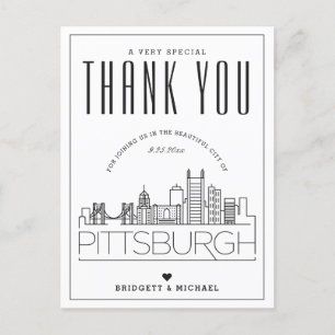 Pittsburgh Wedding   Thanks for Coming! Postcard