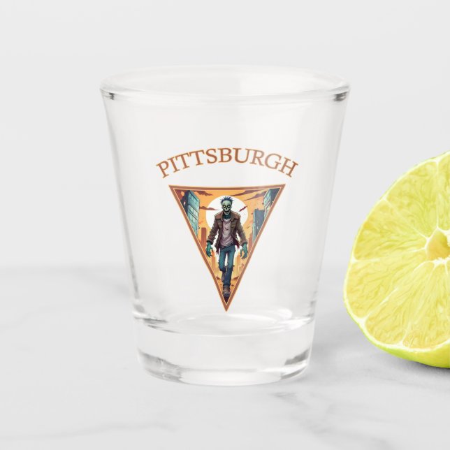  Pittsburgh Zombie Shot Glass (Front)