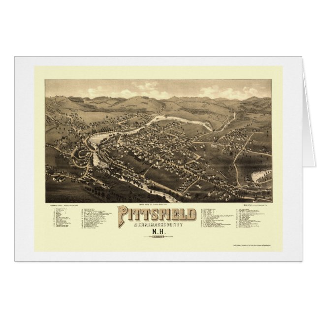 Pittsfield, NH Panoramic Map - 1884 (Front Horizontal)